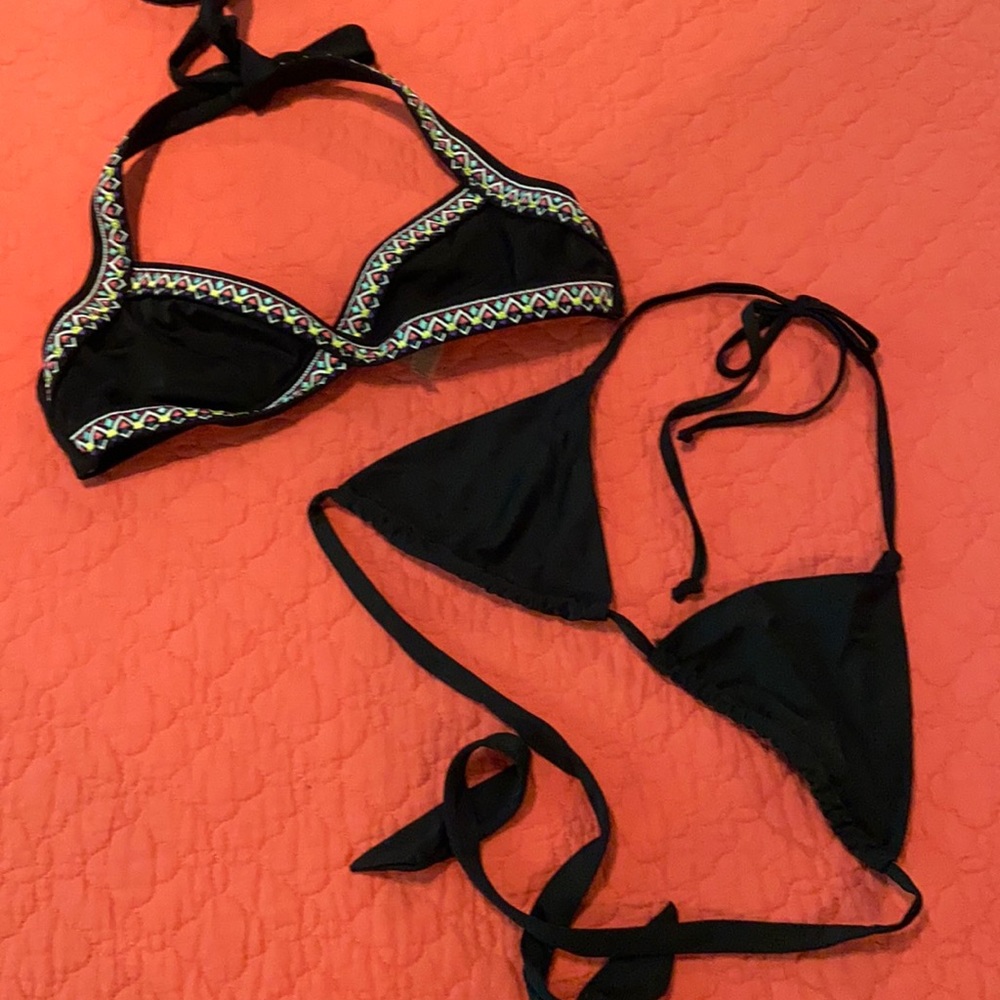 2 bathing suit tops